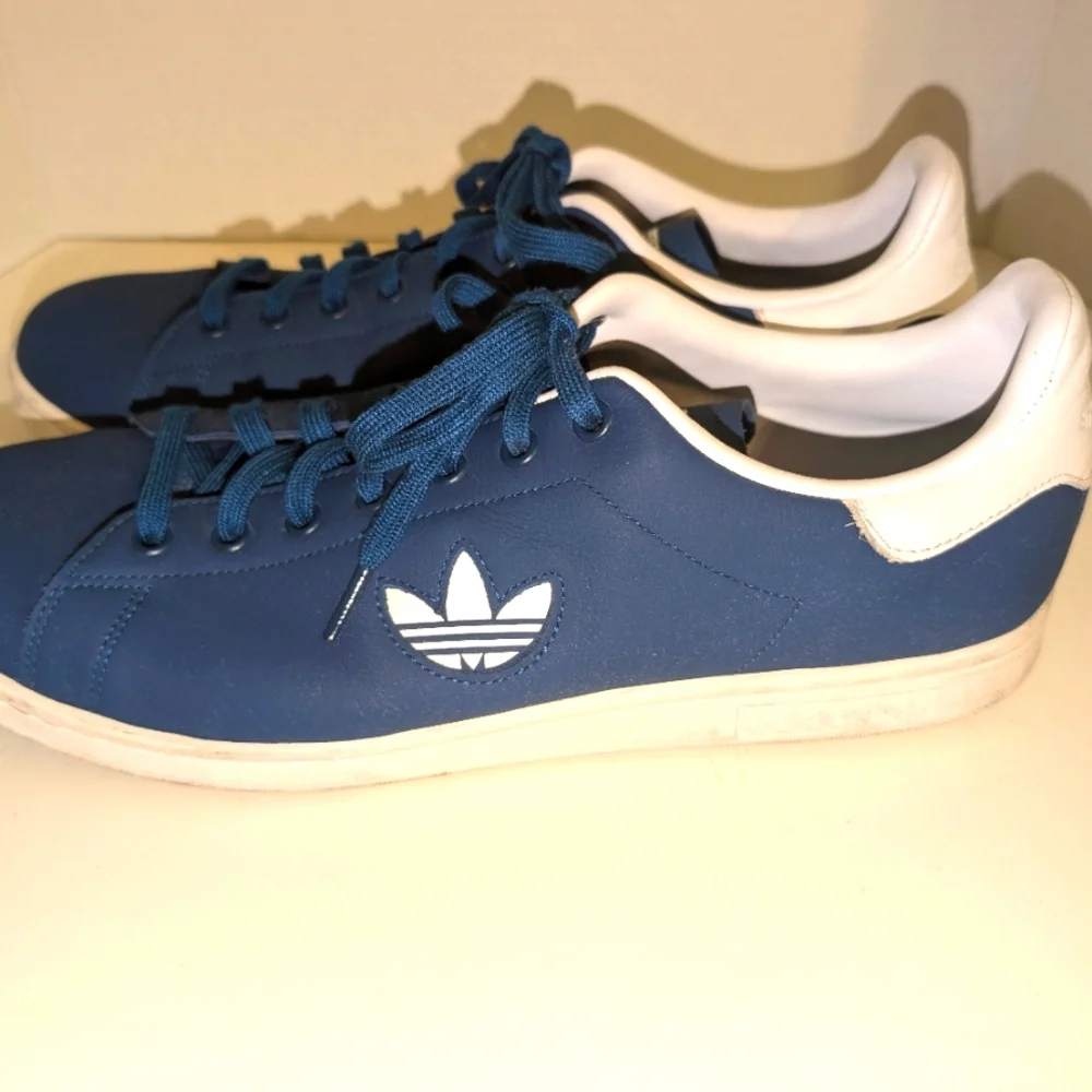 Adidas Stan Smith Blue/White Leather Trefoil Men's Sneakers Size 14 Style#G27998